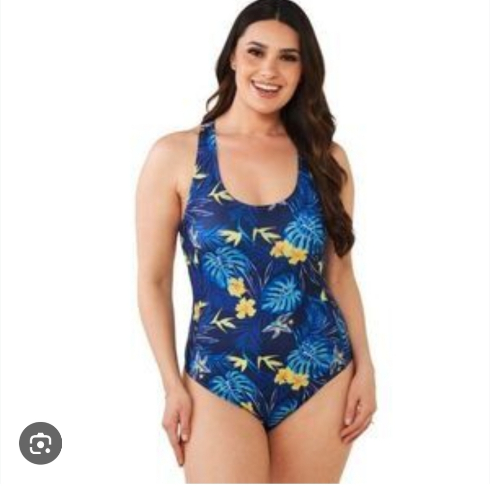 Nicole Miller Swimsuit New Large Women One Piece Bathing ...NWT